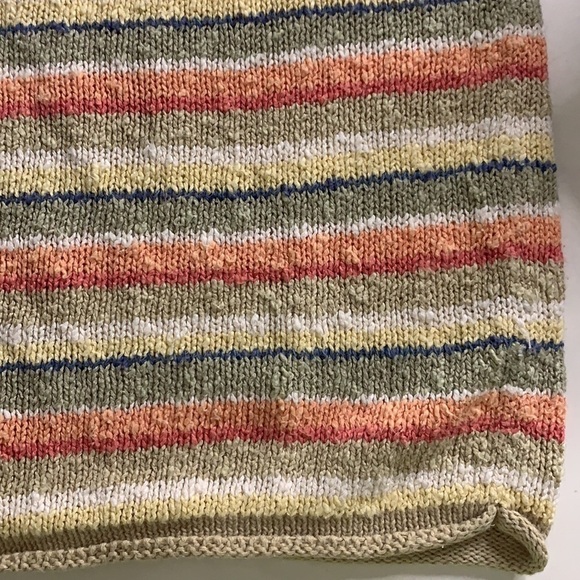 Vintage Liz Claiborne Striped knit loop short sleeve Pullover shirt large - Picture 5 of 5